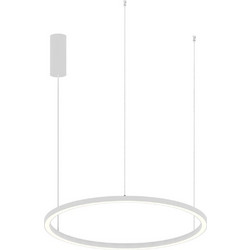 LUCE Hoop Κρεμαστό Φωτιστικό Οροφής Μονόφωτο LED με Ρυθμιζόμενο Λευκό Φως Λευκό 8031414884872