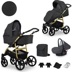 Kunert Mata Καρότσι Μωρού 3 σε 1 Graphite Gold Frame