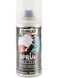 Stanger Spruh Kreide Μαύρο 150ml