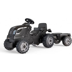 Smoby Farmer XL Ποδοκίνητο Παιδικό Τρακτέρ με Καρότσα Μαύρο