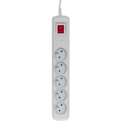 Activejet grey power strip with cord ACJ COMBO 5G/3M/BEZP. AUT/S