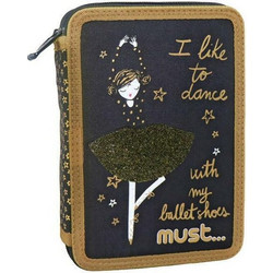 Must Ballerina Κασετίνα Γεμάτη με 2 Θήκες Μαύρη 579800