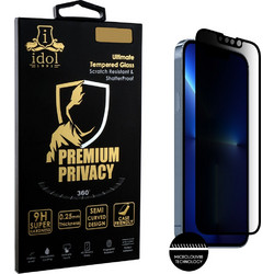 Idol 1991 Premium 0.25mm Full Glue Semi Curved Privacy Tempered Glass Black (iPhone 13 Pro Max)