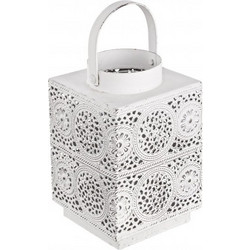 Bizzotto Marrakesh Φανάρι Μεταλλικό Λευκό 12x11x17 Κωδικός: 0723858