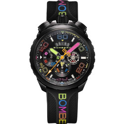 Bomberg BOLT-68 Ανδρικό Ρολόι Χρονογράφος με Μαύρο Καουτσούκ Λουράκι BS45CHPBA.049-6.12