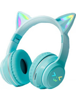 BT612 On Cat Ενσύρματα & Ασύρματα Bluetooth Ακουστικά On Ear Πράσινο Mint