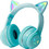 BT612 On Cat Ενσύρματα & Ασύρματα Bluetooth Ακουστικά On Ear Πράσινο Mint