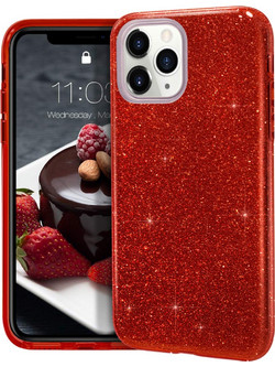Θήκη iPhone 11 Pro Max Forcell Glitter Shine Cover Hard Case -Κόκκινο