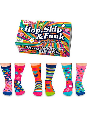 ΠΑΙΔΙΚΕΣ ΚΑΛΤΣΕΣ UNITED ODDSOCKS 6 ΔΙΑΦΟΡΕΤΙΚΑ ΣΧΕΔΙΑ 30,5-38,5 HOP, SKIP + FUNK 94.01.018