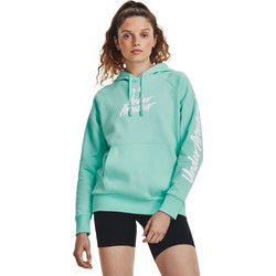 Under Armour Rival Fleece Graphic Hoody Γυναικείο Αθλητικό Φούτερ με Κουκούλα Μπλε 1379609-361