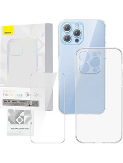 Baseus Θήκη και Προστατευτικό Οθόνης Tempered Glass Corning για iPhone 13 Pro (Διαφανές) P60112201201-01