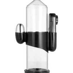 Pump Addicted Bullet Τρόμπα Πέους με Δόνηση Μαύρη Διαφανή