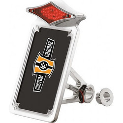 Βάση Πινακίδας με Φανάρι Vertical Taillight & License Plate Kit US License Plate Size, Diamond Taillight Chrome