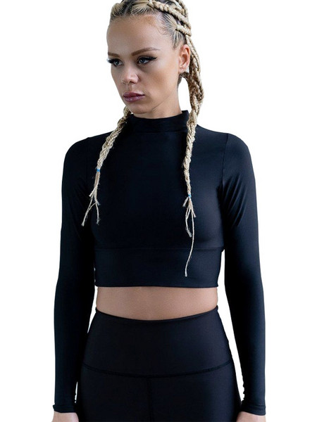 Lismina Long Sleeve Top T-shirt Μαύρο 074
