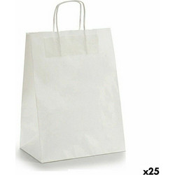 Χαρτοσακούλα 24 x 12 x 40 cm Λευκό (25 Μονάδες)