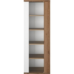 Otello βιτρίνα με μία πόρτα 64x45x178εκ. Helvezia Oak / Λευκό