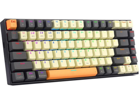 Redragon K629 Phantom Pro M Ασύρματο Μηχανικό Gaming Πληκτρολόγιο 65% με Custom Red Διακόπτες RGB Black Beige