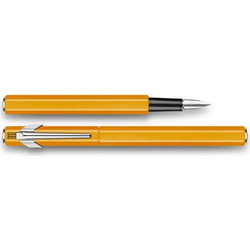 Caran D' Ache Πένα 849 Plume Classic Metal Orange Fluo Fountain Pen