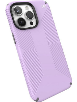 Speck (150575-9979) Iphone 15 Pro Max Magsafe Case, Presidio2 Grip (Spring Purple/Cloudy Grey/White)