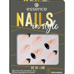 Essence Nails In Style 12 Be Line Almond Tips Νυχιών με Σχέδια 12τμχ