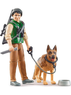 Bruder Forest Ranger Κυνηγός Με Σκύλο & Εξοπλισμό Σετ Φιγούρες Δράσης για 4+ Ετών BR062660