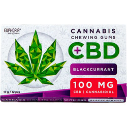 Euphoria CBD 100mg Blackcurrant 12 Τσίχλες