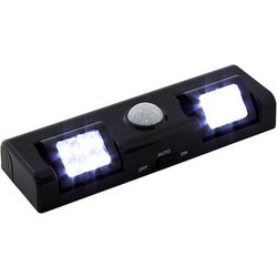 Ασύρματη λάμπα 8 led με αισθητήρα κίνησης, σε μαύρο χρώμα, 16x5x2.5 cm
