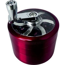ΤΡΙΦΤΗΣ-GRINDER ΜΕΤΑΛΛΙΚΟΣ ΜΕ ΜΥΛΟ ΔΙΑΜΕΤΡΟΣ 60mm 3 ΘΕΣΕΩΝ ΚΟΚΚΙΝΟΣ