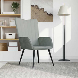 vidaXL Πολυθρόνα Relax Βελούδινη Γκρι 327677