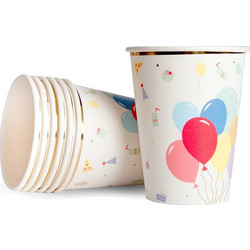 Great Pretenders χάρτινα ποτήρια 260ml Happy Birthday (8 τμχ)