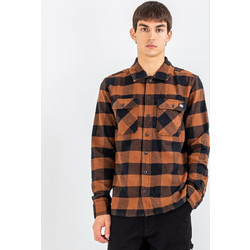 Dickies Sacramento Ανδρικό Πουκάμισο Βαμβακερό Καρό Μακρυμάνικο Φαρδιά Γραμμή Καφέ DΚ0A4XDZ-BD0