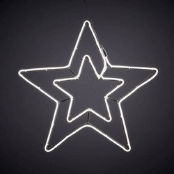 Αστέρι Διπλό Neon Θερμό Με Πρόγραμμα 60cm - WSTAR3