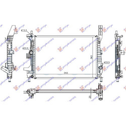 Ψυγειο Νερου 1.0 Ecoboost Benzinh (543x362x26) (KOYO) Ford TRANSIT/TOURNEO Connect 13-19 - 317106365