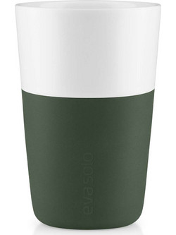 Φλιτζάνι latte πορσελάνης 360 ml σετ 2 τμχ Emerald Green