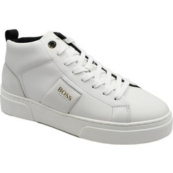 Boss Shoes Ανδρικά Sneakers Μποτάκια Λευκά XZ520