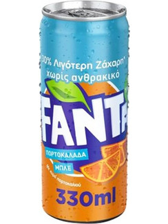 Fanta Πορτοκαλάδα Μπλε Κουτι 330Ml (52)
