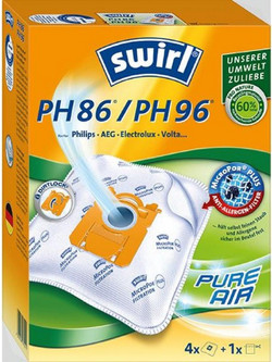 Swirl PH86 Σακούλες Σκούπας 4τμχ Συμβατές με Σκούπα AEG / Electrolux / Philips