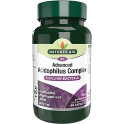 Natures Aid Acidophilus Complex 5 Billion Bacteria Προβιοτικά 60 Κάψουλες