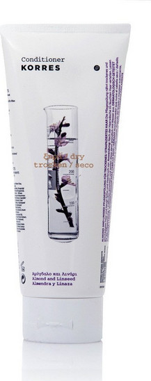 Korres Αμύγδαλο & Λινάρι Φυτικό Conditioner για Επανόρθωση & Φριζάρισμα για Ξηρά & Ταλαιπωρημένα Μαλλιά 200ml