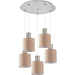 Home Lighting Κρεμαστό Φωτιστικό Οροφής Πολύφωτο Καφέ SE21-NM-4-5NM-SH3 77-8433