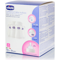 Chicco Sure Safe Δοχεία Αποθήκευσης Μητρικού Γάλακτος 150ml 4τμχ