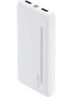 Havit PB89 Power Bank 10000mAh με 2 Θύρες USB-A & Θύρα USB-C White