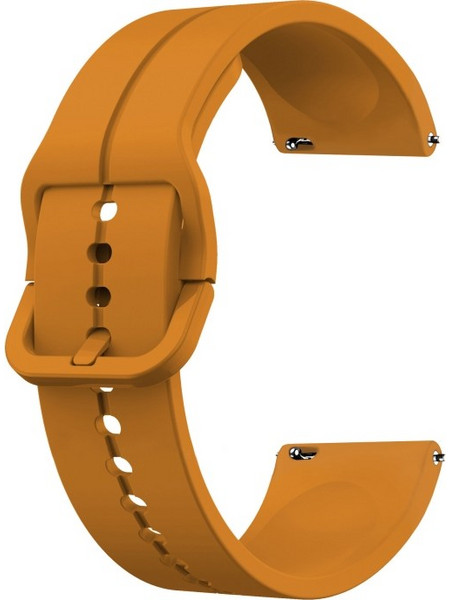 Λουράκι σιλικόνης one line pattern για το Amazfit Bip 5 (Amber Yellow)