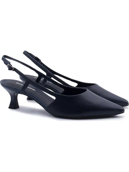 Bottero Γόβες Slingback Δερμάτινες με Λεπτό Χαμηλό Τακούνι Μπλε 354604