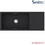 Sanitec Ultra Granite 817 Επικαθήμενος Νεροχύτης Γρανίτη Αντιστρεφόμενος Ματ Grafite 116x50cm