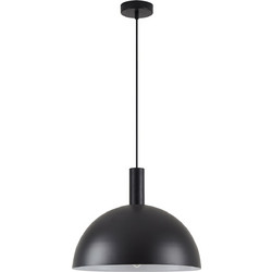 Home Lighting Κρεμαστό Φωτιστικό Οροφής Μονόφωτο E27 Μαύρο SE21-BL-4-MS40 77-8497