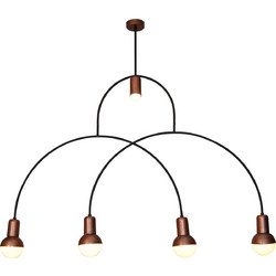 Home Lighting Κρεμαστό Φωτιστικό Οροφής Πολύφωτο G9 Μαύρο 77-3792