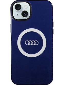 Audi IML Big Logo MagSafe case for iPhone 15 Plus / 14 Plus - blue