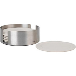Blomus LARETO Σουβέρ Σιλικόνης Με Inox Βάση Σετ 6 Τμχ O11,2x4 - Moonbeam