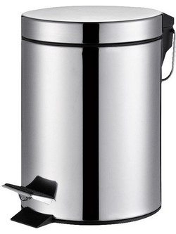 BORMANN BTW9016 - BORMANN BTW9016 Μεταλλικό Καλαθάκι Μπάνιου 5L Χρώμιο Φ20,5x28cm (061441)
